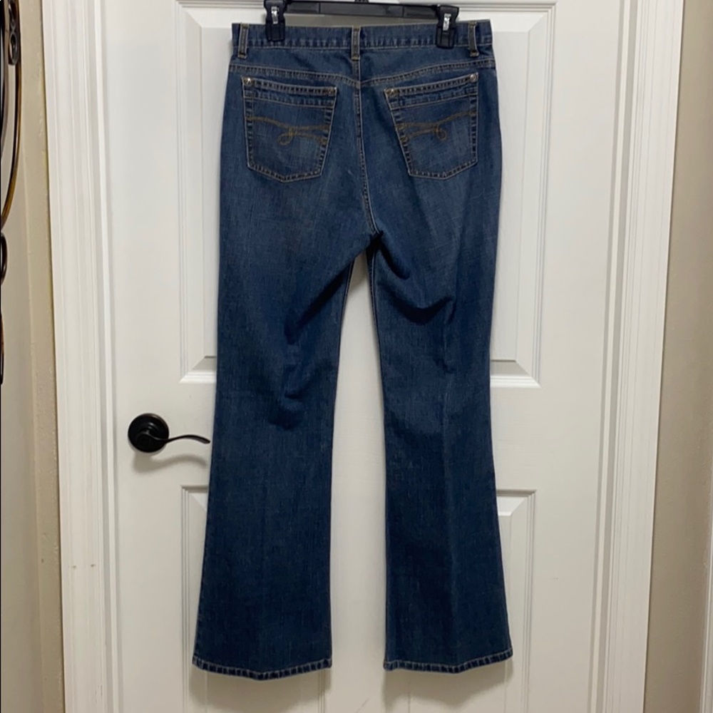 Jones New York jeans size 10 stretch flared leg - Picture 3 of 4